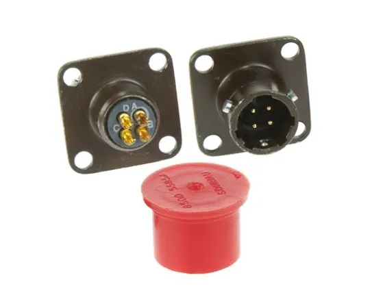 64-0247-06　Souriau 851 Series, 4 Way Panel Mount MIL Spec Circular Connector Receptacle, Pin Contacts,Shell Size 8, Bayonet　85102E84P50