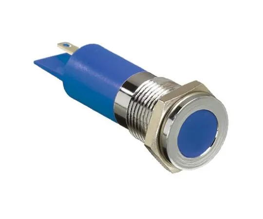 64-0307-39　RS PRO Blue Indicator, 220 V ac, 14mm Mounting Hole Size, Solder Tab Termination, IP67　703-8853
