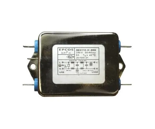 64-0301-47　EPCOS B84113H Series 6A 250 V ac/dc 50 → 60Hz Chassis Mount RFI Filter, with Tab Terminals, Single Phase　B84113H0000B060