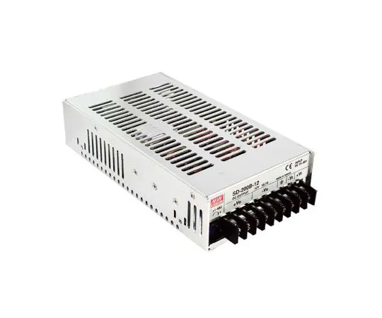 64-0200-25　Mean Well 200W Isolated DC-DC Converter Chassis Mount, Voltage in 36 → 72 V dc, Voltage out 12V dc　SD-200C-12