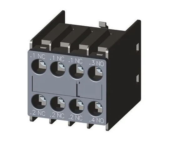 64-0315-09　Siemens Sirius Innovation 3RH2, NO/3NC (4), Auxiliary Contact, Snap-On, 6 A dc, 10 A ac　3RH2911-1HA13