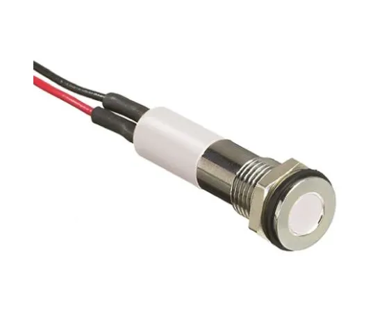 64-0280-80　RS PRO White Indicator, 2 V dc, 6mm Mounting Hole Size, Lead Wires Termination, IP67　700-1801