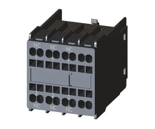 64-0315-19　Siemens Sirius Innovation, 3NC (3), Auxiliary Contact, Snap-On, 6 A dc, 10 A ac　3RH2911-2HA03