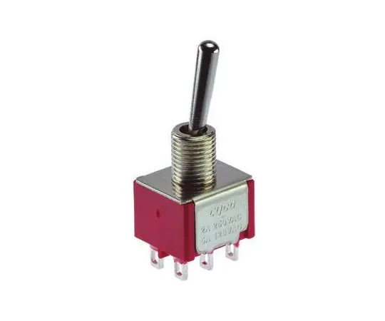 64-0344-23　TE Connectivity Single Pole Double Throw (SPDT) Toggle Switch, Latching, PCB　4-1825136-8