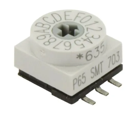 64-0267-52　16 Way Surface Mount DIP Switch, Rotary Flush Actuator　P65SMT703