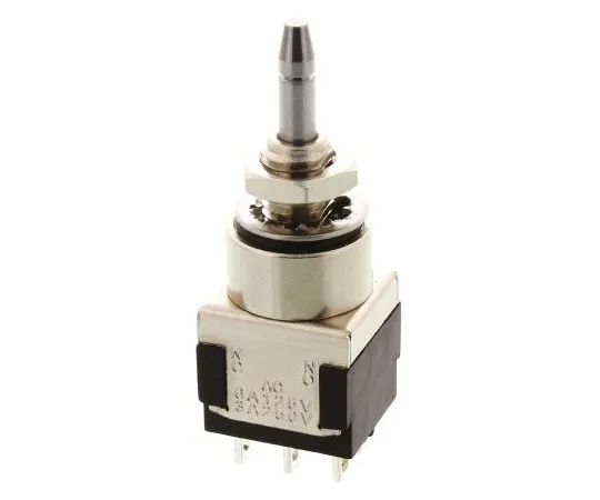 64-0301-05　KNITTER-SWITCH Double Pole Double Throw (DPDT) Momentary Miniature Push Button Switch, IP67, 5.6 (Dia.)mm, Panel Mount,　MPE206R