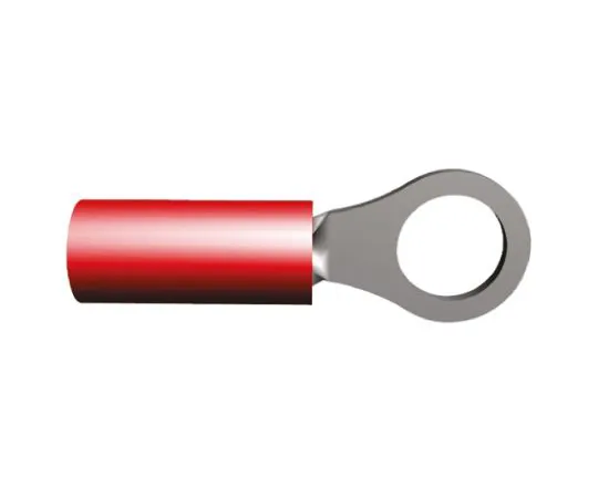 64-0221-18　TE Connectivity PIDG Series Insulated Crimp Ring Terminal, M5 Stud Size, 0.26mm² to 1.65mm² Wire Size, Red　320552