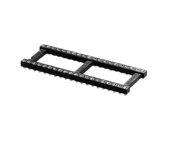 64-0342-87　Aries Electronics 2.54mm Pitch Vertical 28 Way, SMT Open Frame IC Dip Socket, 3A　28-6518-00