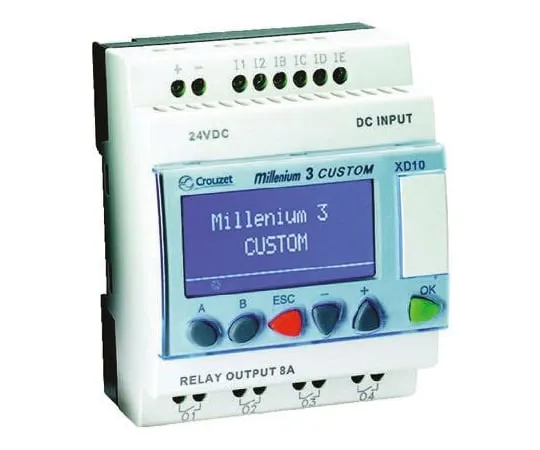 64-0311-83　Crouzet CD12 Logic Control Computer, Operating Panel Interface, 120 (Ladder) lines, 350 (FBD) blocks Program Capacity,　88974041