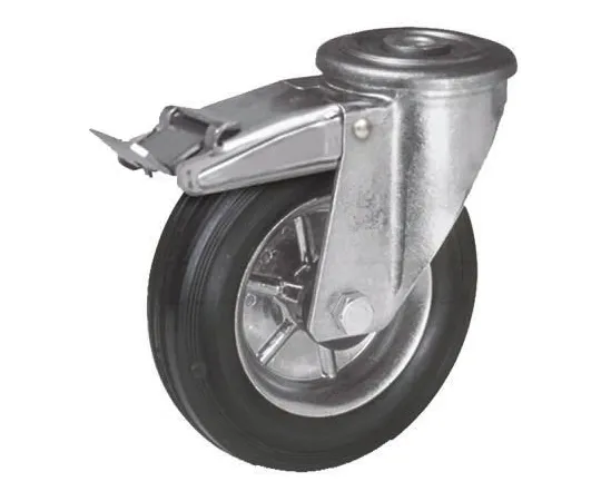 64-0272-18　LAG Stem Swivel Castors 12658 FR FB, 80kg, Rubber tyres　12658  FR  FB