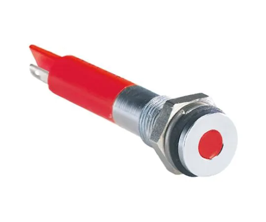 64-0280-69　RS PRO Red Indicator, 12 V dc, 6mm Mounting Hole Size, Solder Tab Termination, IP67　700-1561