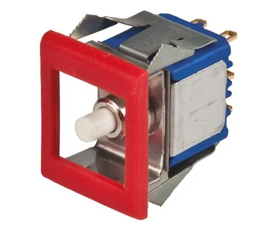 64-0267-66　APEM Single Pole Double Throw (SPDT) Momentary Miniature Push Button Switch, IP65, 12.5 x 15mm, Panel Mount, 30V dc　18835CD+U1206
