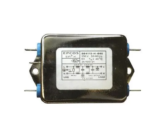 64-0301-45　EPCOS B84113H Series 10A 250 V ac/dc 50 → 60Hz Chassis Mount RFI Filter, with Tab Terminals, Single Phase　B84113H0000B110