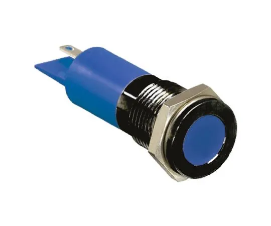 64-0307-48　RS PRO Blue Indicator, 110 V ac, 14mm Mounting Hole Size, Faston, Solder Lug Termination, IP67　848-4588