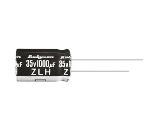 64-0306-14　Rubycon 1200μF 35V dc Aluminium Electrolytic Capacitor, Through Hole 12.5 (Dia.) x 25mm +105°C 12.5mm 5mm　35ZLH1200MEFC12.5X25