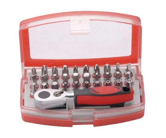 64-0340-48　RS Driver Bit Set 32 pieces, Phillips: PH1; 2 x PH2; PH3; Pozidriv: PZ1; 2 x PZ2; PZ3; Slotted: 3; 4; 5; 6 mm; Hexagon:　710-0621