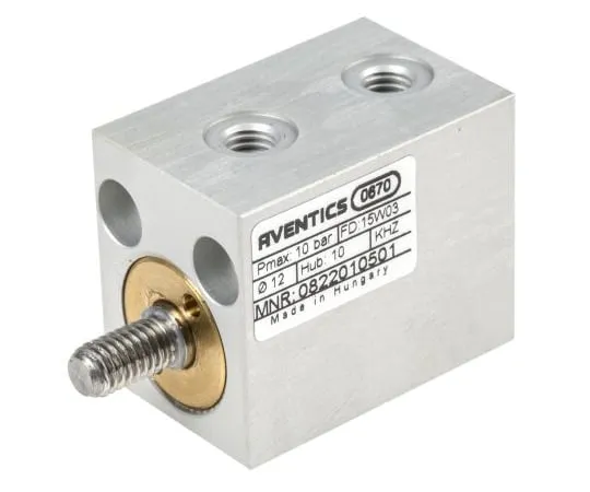 64-0304-23　Aventics Pneumatic Compact Cylinder 20mm Bore, 10mm Stroke, KHZ Series, Double Acting　0822010521