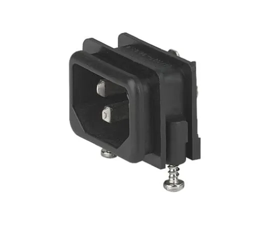 64-0435-41　Schurter C14 Right Angle Panel Mount IEC Plug Male, 10A, 250 V ac　GSF1.0002.31