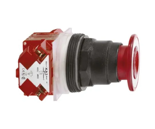 64-0496-23　Schneider Electric Harmony 9001SK Series, Red Push Button Head, Push Pull, 30mm Cutout　9001SKR9RH6