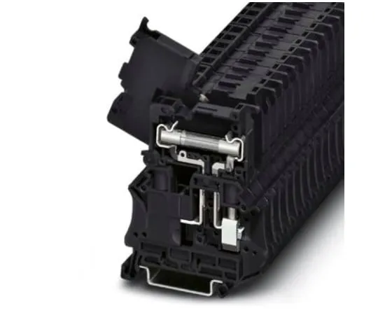 64-0637-76　Phoenix Contact, Black, UT 6-HESI (6.3X32) Series, 10A Single F***d DIN Rail Terminal　3046401