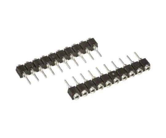 64-0595-41　Samtec SS Series 2.54mm Pitch 12 Way 1 Row Straight PCB Socket, Through Hole, Solder Termination　SS-112-TT-2-N