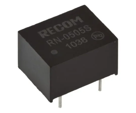 64-0440-62　Recom RN 1.25W Isolated DC-DC Converter Through Hole, Voltage in 21.6 → 26.4 V dc, Voltage out 12V dc　RN-2412S