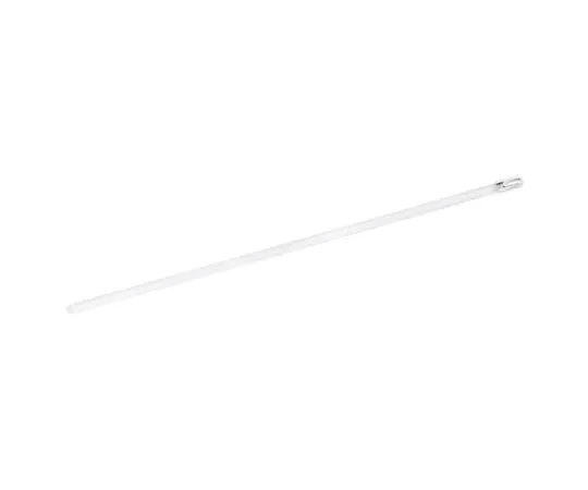 64-0487-30　RS White Polyester Coated Stainless Steel Roller Ball Cable Tie, 100mm x 4.6 mm　743-6302