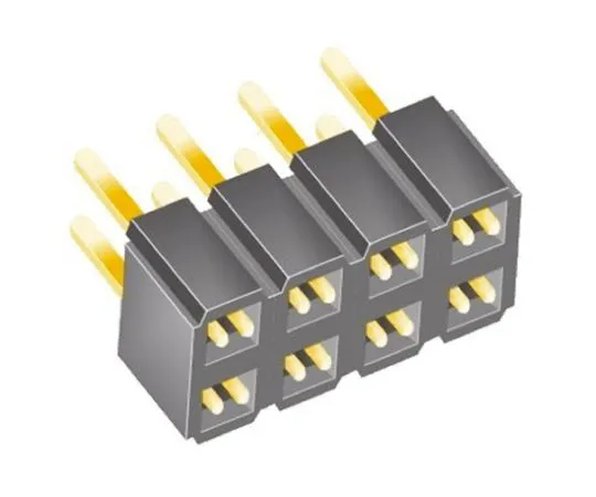 64-0594-82　Samtec SLW Series 2.54mm Pitch 8 Way 2 Row Straight PCB Socket, Through Hole, Solder Termination　SLW-104-01-G-D