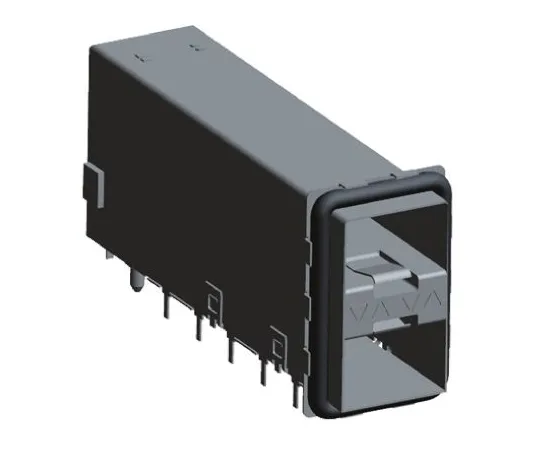 64-0535-80　TE Connectivity SFP+ Series 20 Way 2 x 1 Port Male Straight SFP+ Cage Assembly Press-In Termination With Light Pipe　2007538-5