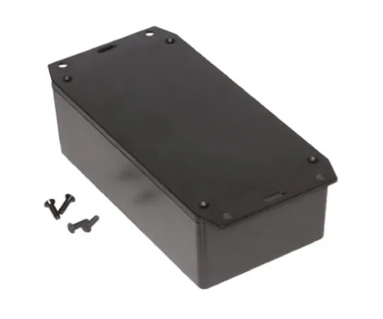 64-0623-84　Hammond 1591, ABS Enclosure, IP54, Flanged, 152 x 82 x 47mm　1591XXDFLBK