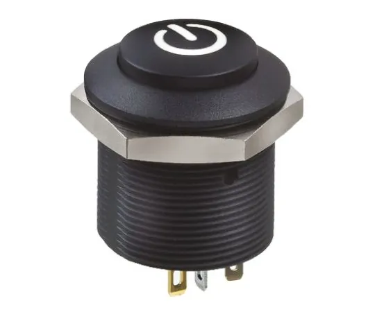 64-0578-95　Apem Double Pole Double Throw (DPDT) Green, Red LED Push Button Switch, Panel Mount, Power, 12V dc　FPAR3D1422F12N9