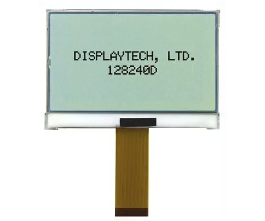 64-0351-93　Displaytech 128240D-FC-BW-3 Graphic LCD Display, White on Black, Transflective　128240D-FC-BW-3