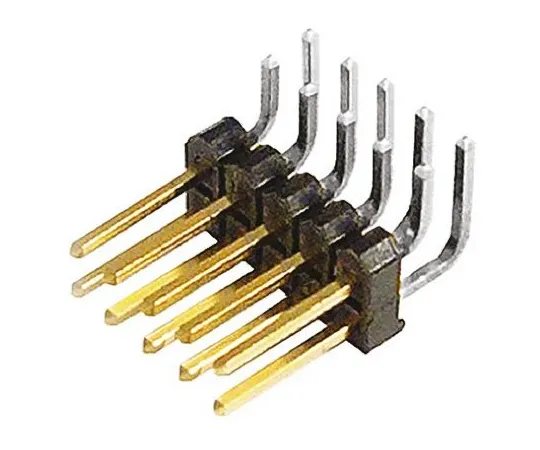 64-0590-62　Samtec TSW, 10 Way, 2 Row, Right Angle Pin Header　TSW-105-08-L-D-RA