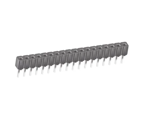 64-0589-99　Samtec CES Series 2.54mm Pitch 18 Way 1 Row Straight PCB Socket, Through Hole, Through Hole Termination　CES-118-01-T-S