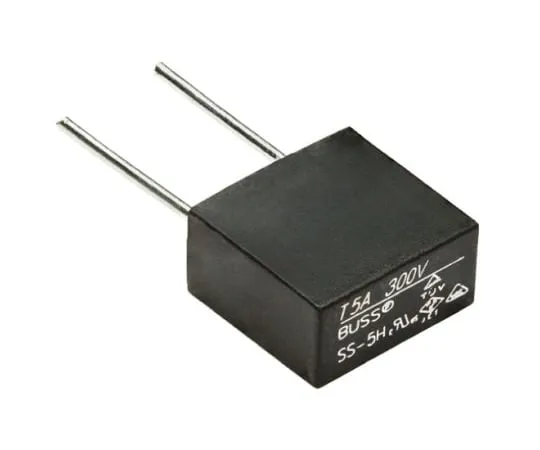 64-0601-60　Cooper Bussmann 800mA Radial T Non-Resettable Wire Ended F***, 250V ac　SS-5-800MA-BK