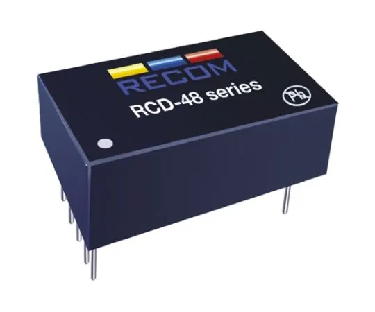 64-0540-15　Recom RCD-48-0.35 LED Driver IC, 9 → 60 V dc 0 → 350mA 7-Pin PDIP　RCD-48-0.35