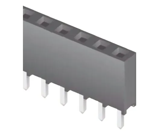 64-0595-21　Samtec SQT Series 2mm Pitch 8 Way 1 Row Straight PCB Socket, Through Hole, Solder Termination　SQT-108-01-L-S