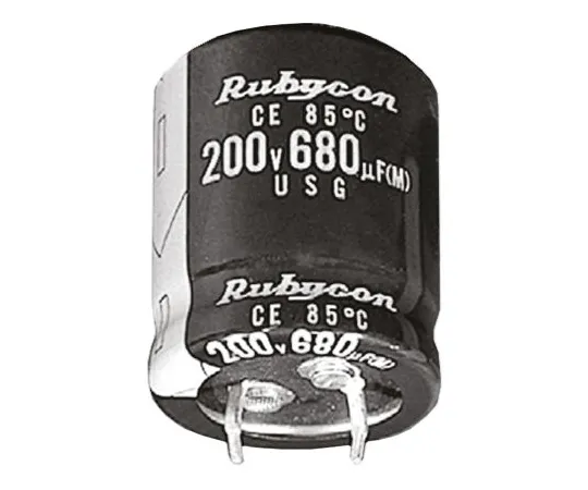 64-0591-56　Rubycon 2200μF 200V dc Aluminium Electrolytic Capacitor, Through Hole 35 x 40mm +85°C 35mm 10mm　200USG2200MEFCSN35X40
