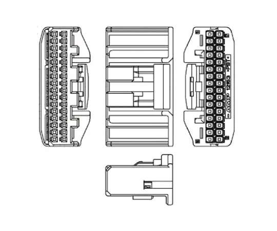 64-0348-04　TE Connectivity MULTILOCK 025/090 II Male Connector Housing, 2.2mm Pitch, 24 Way, 3 Row　1318756-1