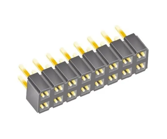 64-0594-84　Samtec SLW Series 2.54mm Pitch 16 Way 2 Row Straight PCB Socket, Through Hole, Solder Termination　SLW-108-01-G-D