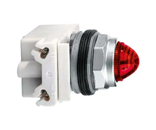 64-0495-95　Schneider Electric Harmony 9001K Red Incandescent Pilot Light, 30mm Cutout, IP66, 125 240 V ac, 3 A ac, 550 mA dc　9001KP40R9