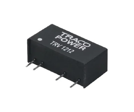 64-0441-20　TRACOPOWER TRV 1 1W Isolated DC-DC Converter Through Hole, Voltage in 10.8 → 13.2 V dc, Voltage out 5V dc　TRV 1-1211
