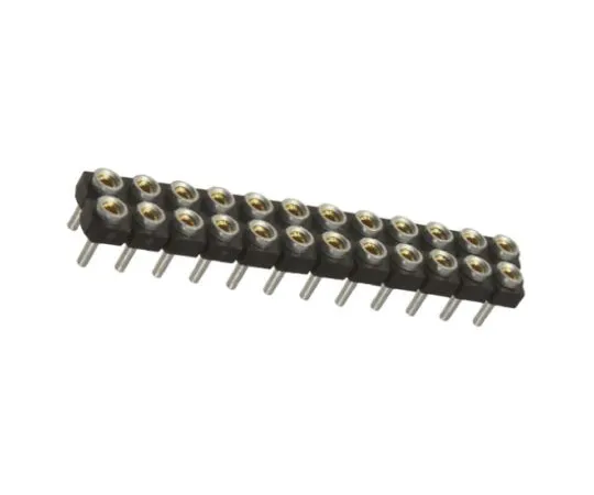 64-0594-06　Samtec SDL Series 2.54mm Pitch 24 Way 2 Row Straight PCB Socket, Through Hole, Through Hole Termination　SDL-112-T-12