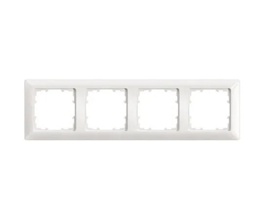 64-0471-41　Siemens White 4 Gang Cover Plate Thermoplastic Mounting Frame　5TG2554-0