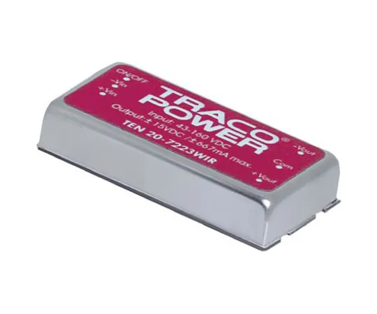 64-0442-04　TRACOPOWER TEN 20WIR 20W Isolated DC-DC Converter Through Hole, Voltage in 18 → 75 V dc, Voltage out 15V dc　TEN 20-4813WIR