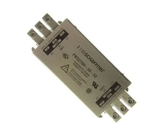 64-0523-63　Schaffner FN3270 Series 35A 520 V ac 60Hz Chassis Mount RFI Filter, with Tab Terminals　FN3270H-35-33