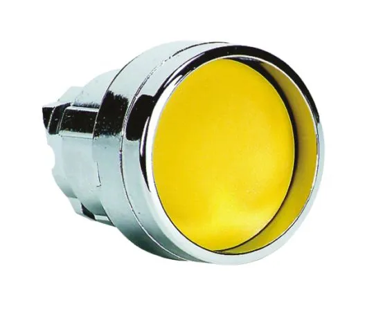 64-0497-18　Schneider Electric Harmony XB4 Series, Yellow Push Button Head, Spring Return, 22mm Cutout　ZB4BA56