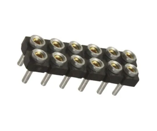 64-0594-05　Samtec SDL Series 2.54mm Pitch 12 Way 2 Row Straight PCB Socket, Through Hole, Through Hole Termination　SDL-106-T-10