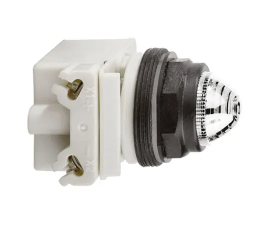 64-0496-34　Schneider Electric Harmony 9001SK White LED Pilot Light, 30mm Cutout, IP66, 24 V ac/dc, 3 A ac, 550 mA dc　9001SKP35LWW9