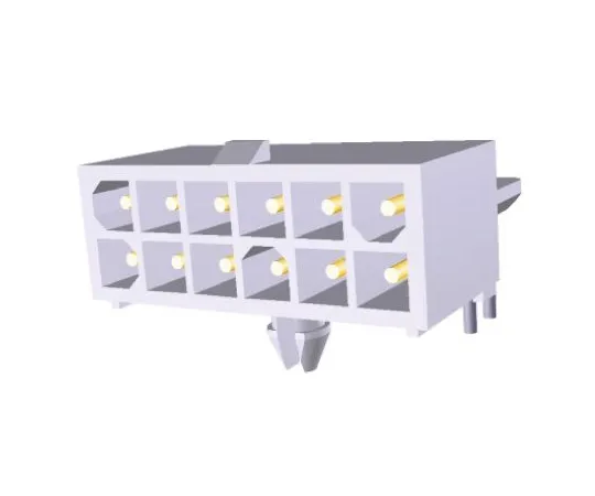 64-0400-84　TE Connectivity Mini-Universal MATE-N-LOK, 12 Way, Right Angle PCB Header　1-770972-1
